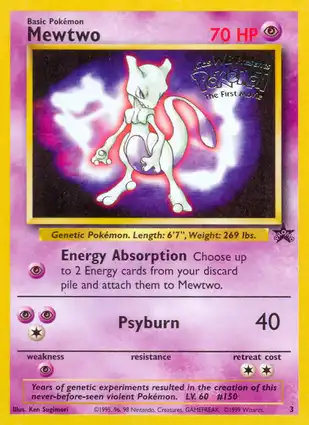 Mewtwo 3 Wizards of the Coast Promos