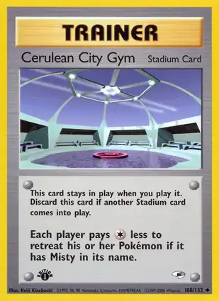 Cerulean City Gym 108/132 Gym Heroes 1st Edition