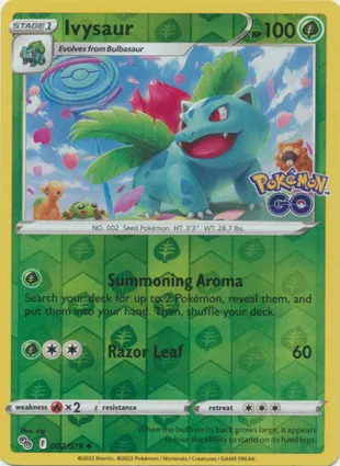 Ivysaur 002/078 Pokémon GO