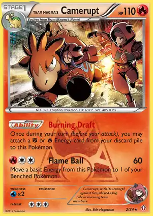 Team Magma's Camerupt 2/34 Double Crisis