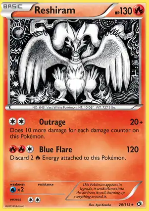 Reshiram 28/113 Legendary Treasures