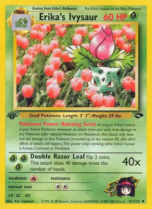 Erika's Ivysaur 41/132 Gym Challenge 1st Edition