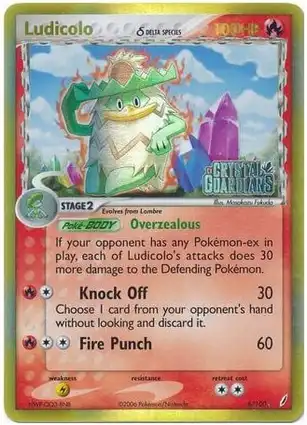 Ludicolo 6/100 EX Crystal Guardians