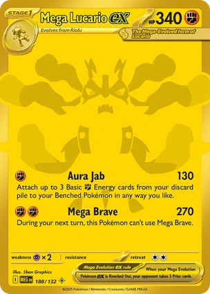 Mega Lucario ex 188/132 Mega Evolution