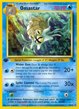 Omastar 40/62 Fossil 1st Edition