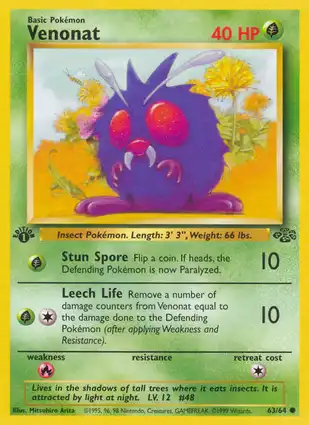 Venonat 63/64 Jungle 1st Edition