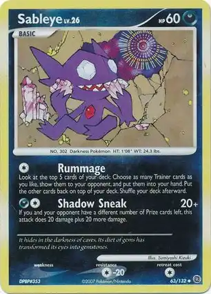 Sableye 63/132 Secret Wonders