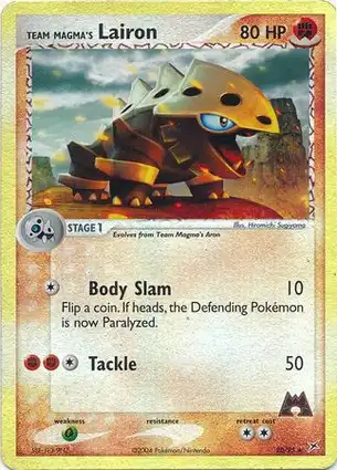 Team Magma's Lairon 20/95 EX Team Magma vs Team Aqua