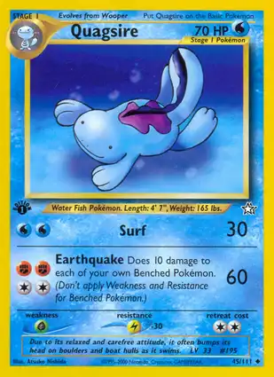 Quagsire 45/111 Neo Genesis 1st Edition
