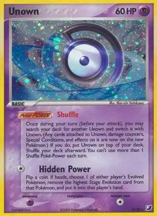 Unown D/28 EX Unseen Forces