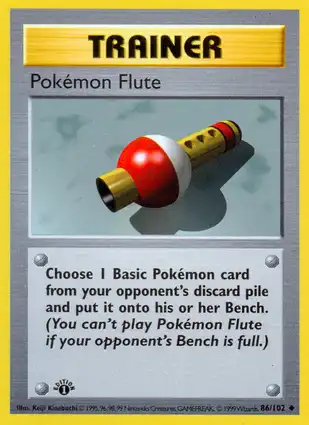 Pokémon Flute 86/102 Base Set 1st Edition