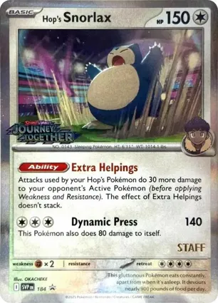 Hop's Snorlax 184 Scarlet & Violet Promos