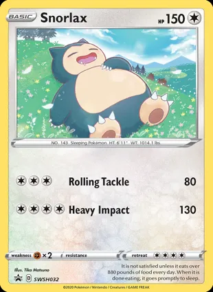 Snorlax SWSH032 Sword & Shield Promos