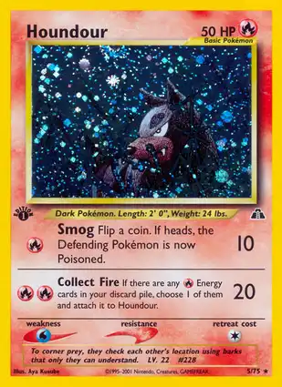 Houndour 5/75 Neo Discovery 1st Edition