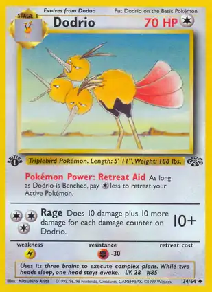 Dodrio 34/64 Jungle 1st Edition