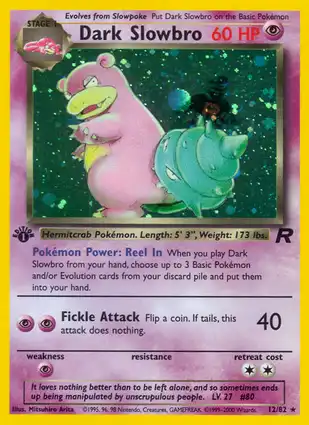 Dark Slowbro 12/82 Team Rocket 1st Edition