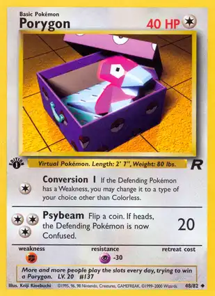 Porygon 48/82 Team Rocket 1st Edition