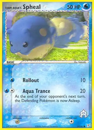 Team Aqua's Spheal 57/95 EX Team Magma vs Team Aqua