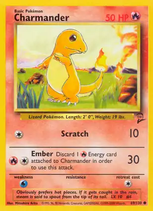 Charmander 69/130 Base Set 2