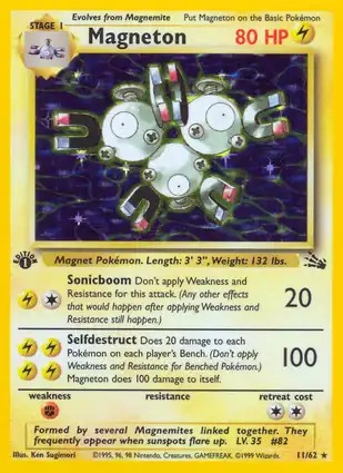 Magneton 11/62 Fossil 1st Edition