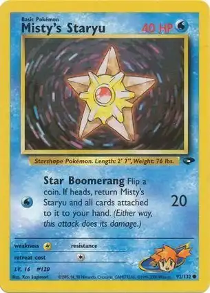 Misty's Staryu 92/132 Gym Challenge