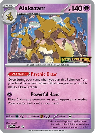 Alakazam 003 Mega Evolution Promos