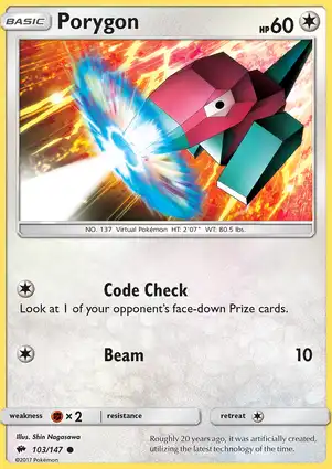 Porygon 103/147 Burning Shadows