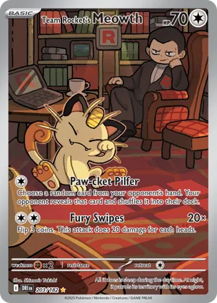 Team Rocket's Meowth 203/182 Destined Rivals
