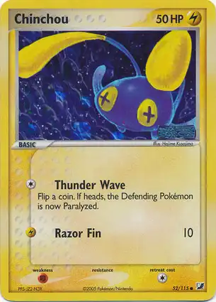 Chinchou 52/115 EX Unseen Forces