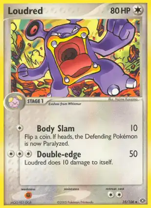 Loudred 35/106 EX Emerald
