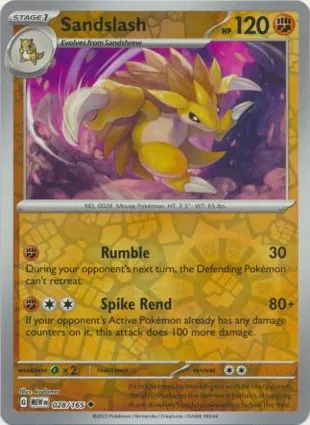 Sandslash 028/165 Scarlet & Violet 151