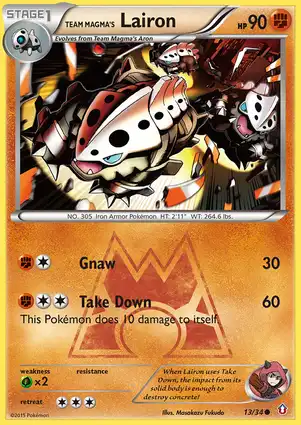 Team Magma's Lairon 13/34 Double Crisis