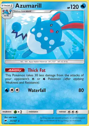 Azumarill 35/147 Burning Shadows