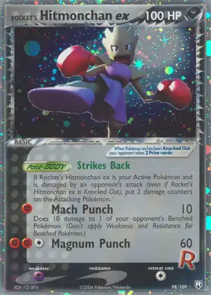 Rocket's Hitmonchan ex 98/109 EX Team Rocket Returns