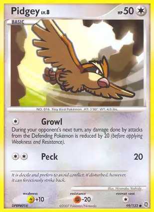 Pidgey 99/132 Secret Wonders