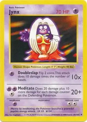 Jynx 31/102 Base Set Shadowless