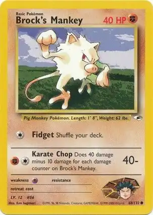Brock's Mankey 68/132 Gym Heroes