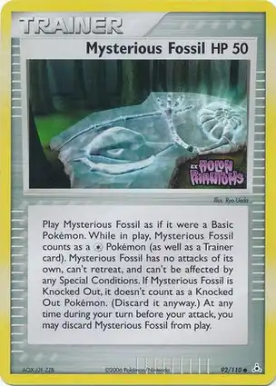 Mysterious Fossil 92/110 EX Holon Phantoms