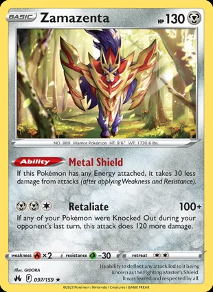 Zamazenta 097/159 Crown Zenith