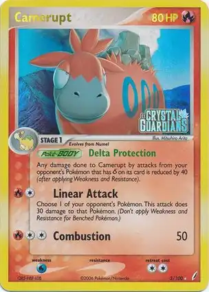 Camerupt 3/100 EX Crystal Guardians