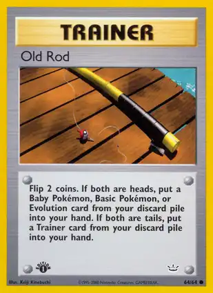 Old Rod 64/64 Neo Revelation 1st Edition
