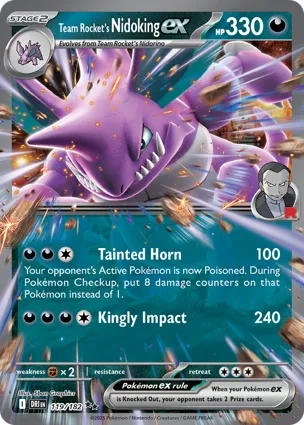 Team Rocket's Nidoking ex 119/182 Destined Rivals