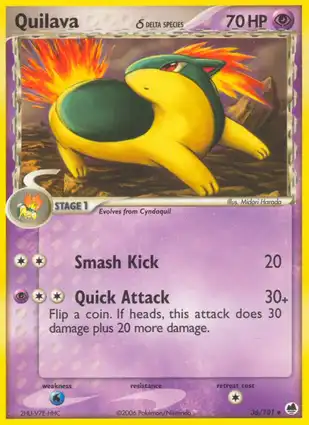 Quilava 36/101 EX Dragon Frontiers