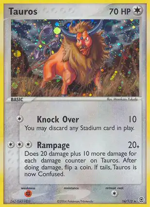 Tauros 16/112 EX FireRed & LeafGreen