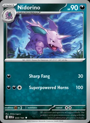 Nidorino 033/165 Scarlet & Violet 151