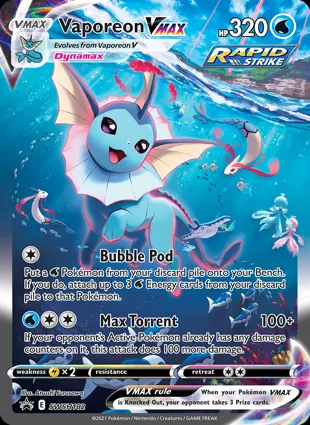 Vaporeon VMAX SWSH182 Sword & Shield Promos