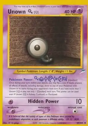 Unown [Q] 59/105 Neo Destiny