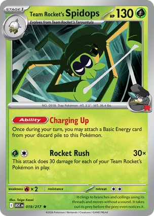 Team Rocket's Spidops 019/217 Ascended Heroes