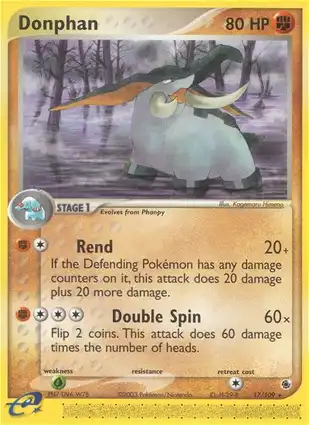 Donphan 17/109 EX Ruby & Sapphire