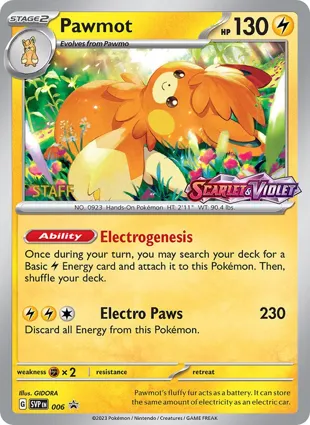 Pawmot 006 Scarlet & Violet Promos